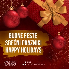 Srećna Nova godina i Božićni praznici  / 

Buone Feste 
